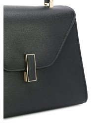 schwarze Satchel-Tasche aus Leder von Valextra
