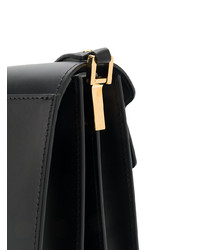 schwarze Satchel-Tasche aus Leder von Marni
