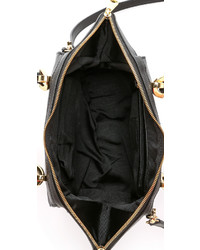 schwarze Satchel-Tasche aus Leder von Zac Posen