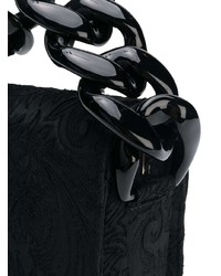 schwarze Satchel-Tasche aus Segeltuch von MARQUES ALMEIDA