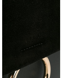 schwarze Satchel-Tasche aus Wildleder von Chloé