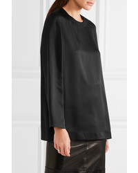 schwarze Satin Bluse von Tom Ford