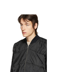 schwarze Satin Bomberjacke von Random Identities