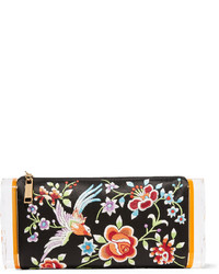 schwarze Satin Clutch von Edie Parker