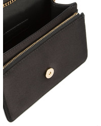 schwarze Satin Clutch von Alexander McQueen