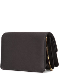 schwarze Satin Clutch von Alexander McQueen