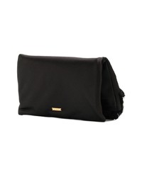 schwarze Satin Clutch von Tory Burch