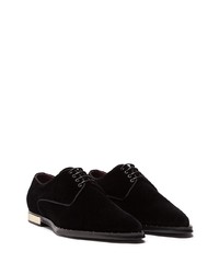 schwarze Satin Derby Schuhe von Dolce & Gabbana