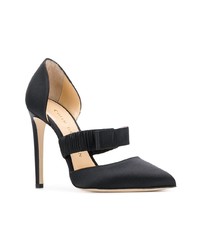 schwarze Satin Pumps von Chloe Gosselin