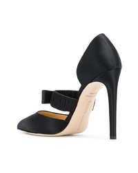 schwarze Satin Pumps von Chloe Gosselin