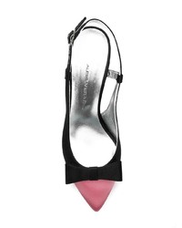 schwarze Satin Pumps von Alessandra Rich