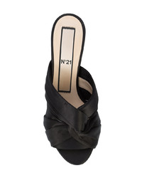 schwarze Satin Sandaletten von N°21