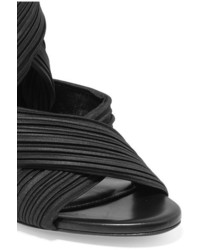 schwarze Satin Sandaletten von Tom Ford