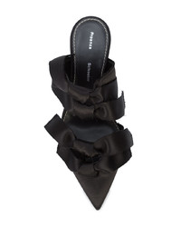 schwarze Satin Sandaletten von Proenza Schouler