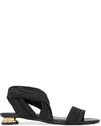 schwarze Satin Sandaletten von Tom Ford