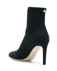 schwarze Satin Stiefeletten von Giuseppe Zanotti Design