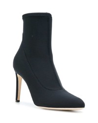 schwarze Satin Stiefeletten von Giuseppe Zanotti Design