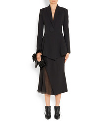 schwarze Schnürstiefeletten aus Leder mit Ausschnitten von Givenchy