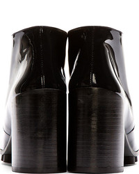schwarze Schnürstiefeletten aus Leder von Robert Clergerie