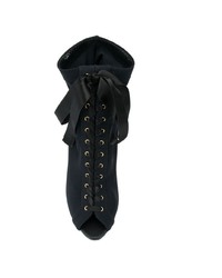 schwarze Schnürstiefeletten aus Segeltuch von Dolce & Gabbana