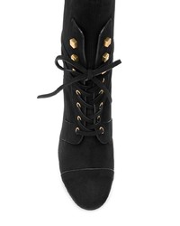 schwarze Schnürstiefeletten aus Wildleder von Stuart Weitzman