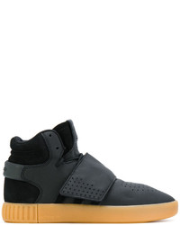 schwarze Schuhe aus Leder von adidas