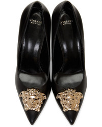 schwarze Schuhe aus Leder von Versace