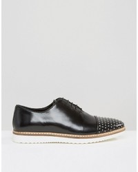 schwarze Schuhe aus Leder von Asos