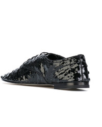 schwarze Schuhe aus Leder von Saint Laurent