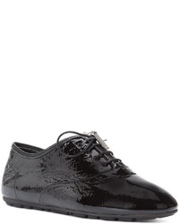 schwarze Schuhe aus Leder von Saint Laurent