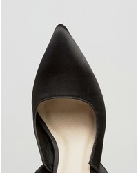schwarze Schuhe aus Satin von Asos