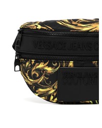 schwarze Segeltuch Bauchtasche von VERSACE JEANS COUTURE