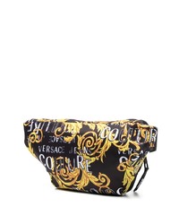 schwarze Segeltuch Bauchtasche von VERSACE JEANS COUTURE