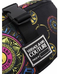 schwarze Segeltuch Bauchtasche von VERSACE JEANS COUTURE