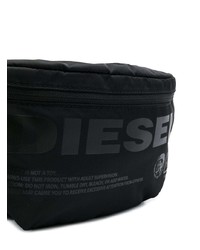 schwarze Segeltuch Bauchtasche von Diesel