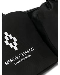 schwarze Segeltuch Bauchtasche von Marcelo Burlon County of Milan