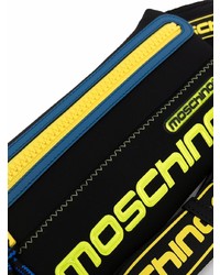 schwarze Segeltuch Bauchtasche von Moschino