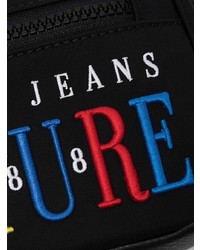 schwarze Segeltuch Bauchtasche von VERSACE JEANS COUTURE