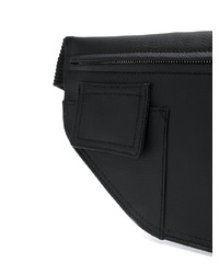 schwarze Segeltuch Bauchtasche von Rick Owens