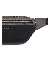 schwarze Segeltuch Bauchtasche von Burberry