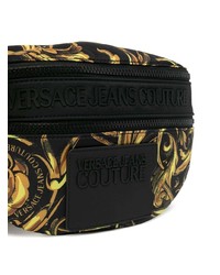 schwarze Segeltuch Bauchtasche von VERSACE JEANS COUTURE