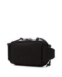 schwarze Segeltuch Bauchtasche von Maison Margiela