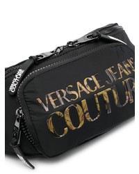 schwarze Segeltuch Bauchtasche von VERSACE JEANS COUTURE