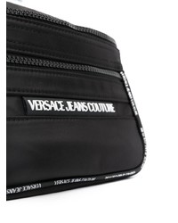 schwarze Segeltuch Bauchtasche von VERSACE JEANS COUTURE