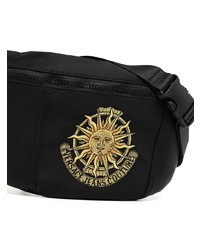 schwarze Segeltuch Bauchtasche von VERSACE JEANS COUTURE