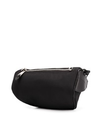 schwarze Segeltuch Bauchtasche von Moschino