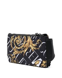 schwarze Segeltuch Bauchtasche von VERSACE JEANS COUTURE