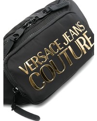 schwarze Segeltuch Bauchtasche von VERSACE JEANS COUTURE