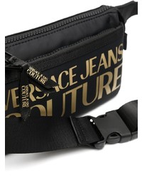 schwarze Segeltuch Bauchtasche von VERSACE JEANS COUTURE