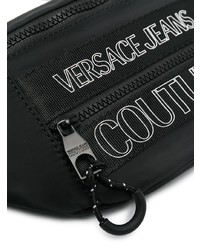 schwarze Segeltuch Bauchtasche von VERSACE JEANS COUTURE